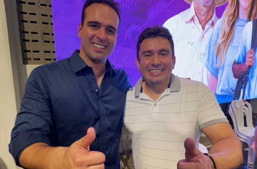 Imagem Governador, Lucas Ribeiro, e Helder Carvalho, prefeito de Sousa