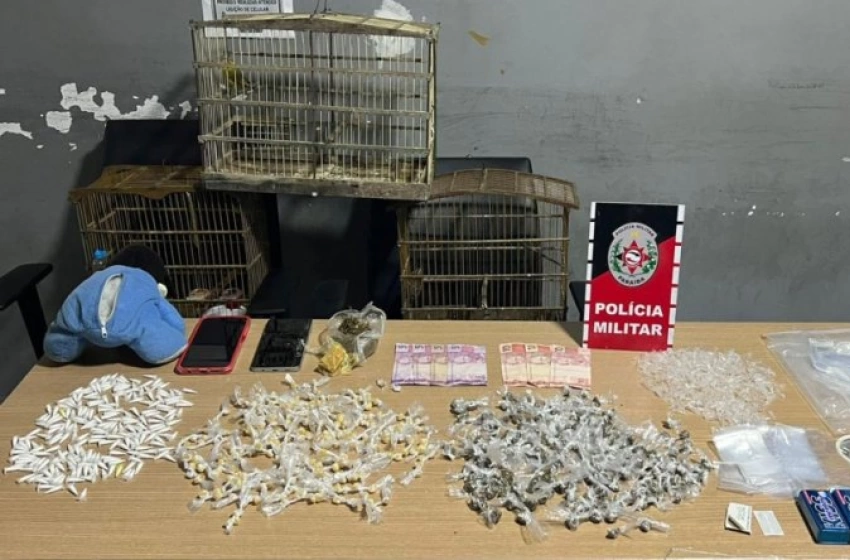 Imagem Drogas apreendidos pela polícia militar em Campina Grande 