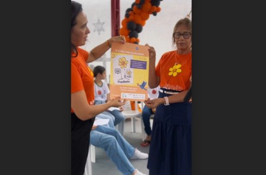Imagem Dia D da campanha Maio Laranja em Vieirópolis