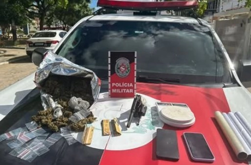 Imagem Drogas e arma de fogo apreendidas em Patos 