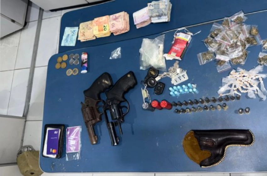 Imagem Material ilícito apreendido em ação da Polícia Militar