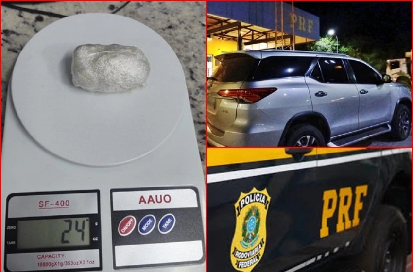 Imagem Apreensão de droga e veículo clonado