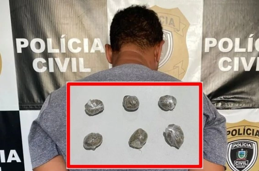 Imagem Homem preso em ação da Polícia Civil em Boqueirão 