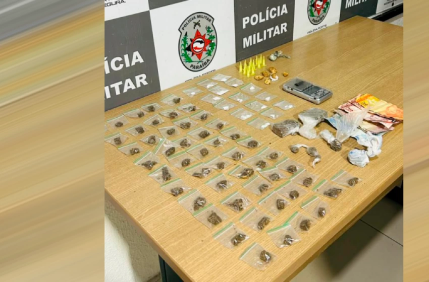 Imagem Material ilícito apreendido em ação da Polícia Militar
