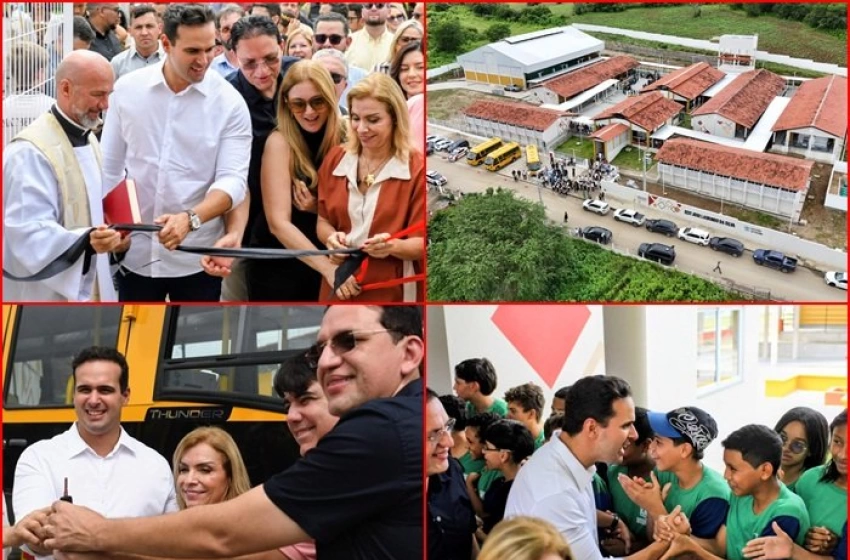 Imagem Entrega de escola, ônibus escolares e autorização de obras