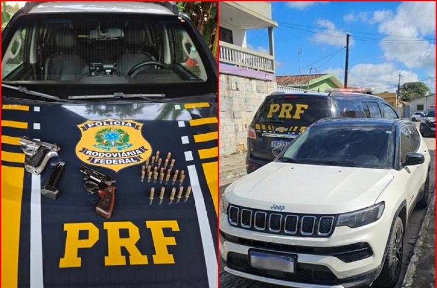Imagem Prisão de foragido da Justiça e apreensão de armas, munições e veículo clonado