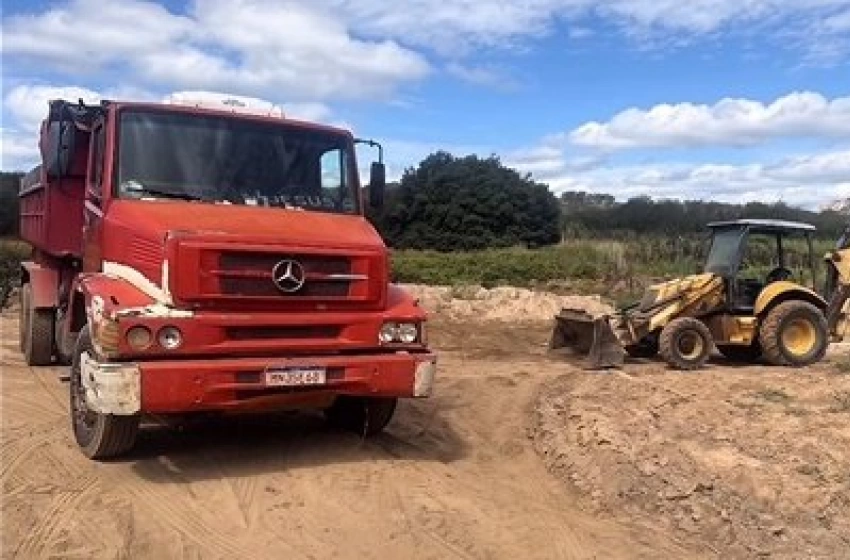 Imagem Extração ilegal de areia em APP no município de Passagem, na Paraíba 