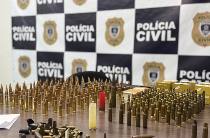 Imagem Munições apreendidas pela polícia civil em João Pessoa 