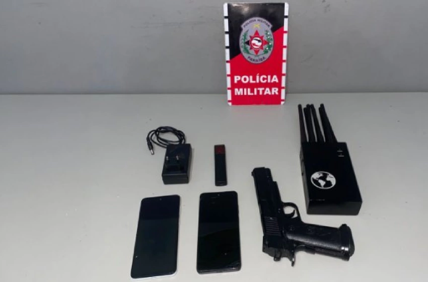 Imagem Apreensão de simulacro, bloqueador de sinal e celulares
