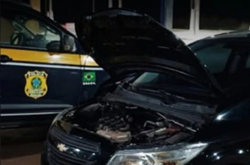 Imagem Carro apreendida em ação da PRF