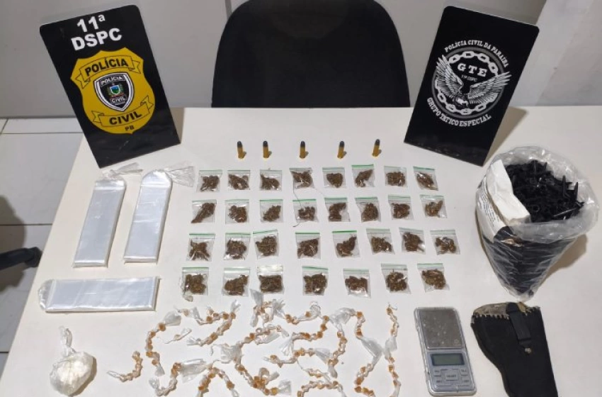 Imagem Drogas apreendidas em ação da Polícia Civil