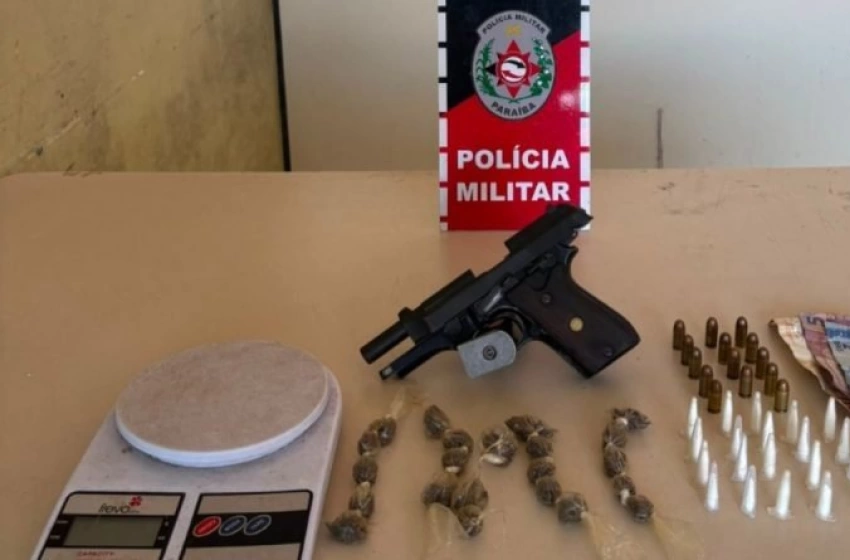 Imagem Arma de fogo apreendida pela polícia militar em Santa Rita 
