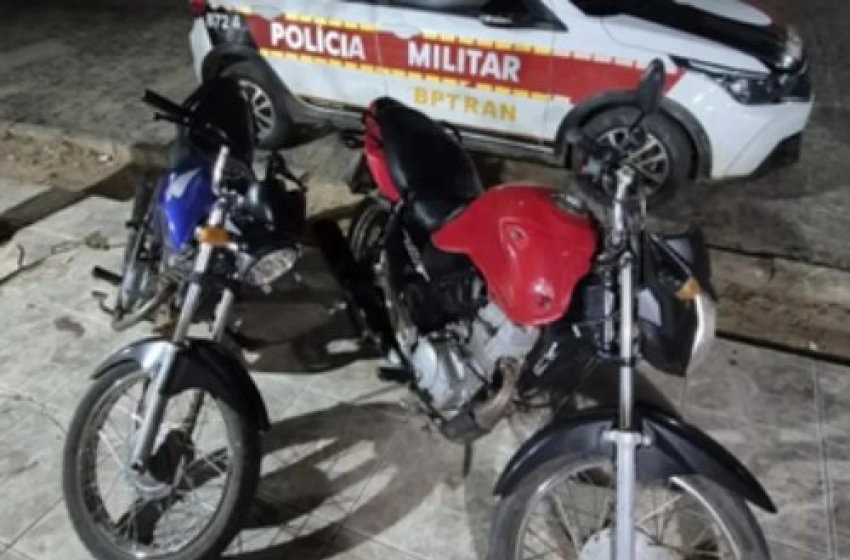 Imagem Motocicletas apreendidas em ação da PM