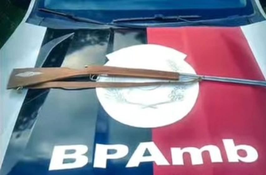 Imagem Arma de fogo apreendida pela polícia militar em Pirpirituba 