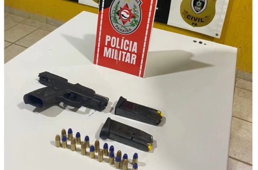Imagem Arma e munições apreendidas em ação da PM