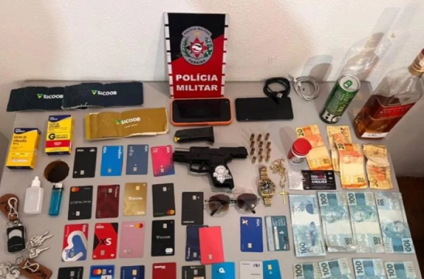 Imagem Material apreendido em ação da Polícia Militar