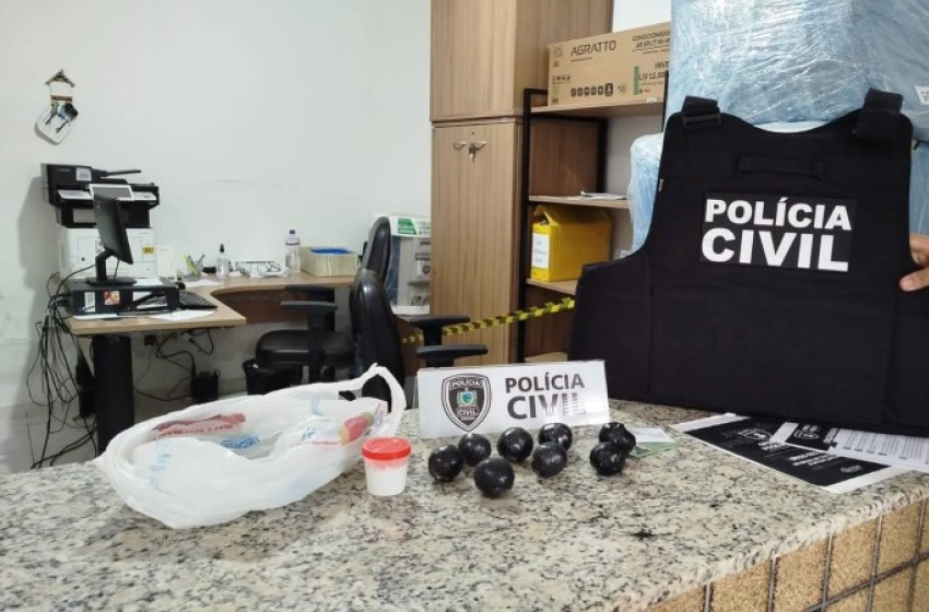 Imagem Drogas apreendidas pela Polícia Civil, em Serra Branca 