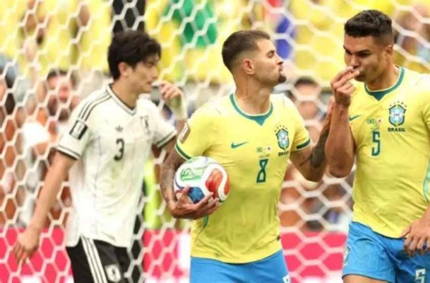 Imagem Casemiro comemorando o gol