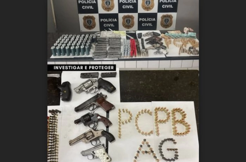 Imagem Material ilícito apreendido em ação da Polícia Civil