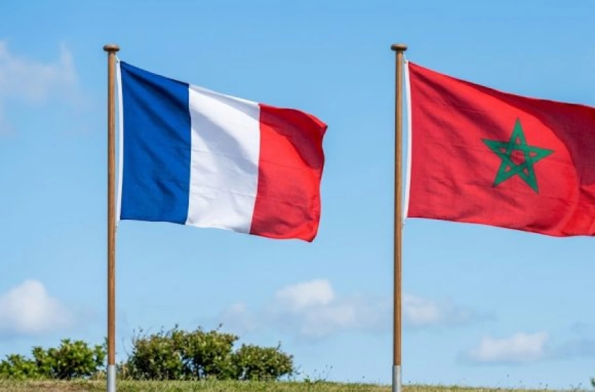 Imagem Bandeiras da França e Marrocos