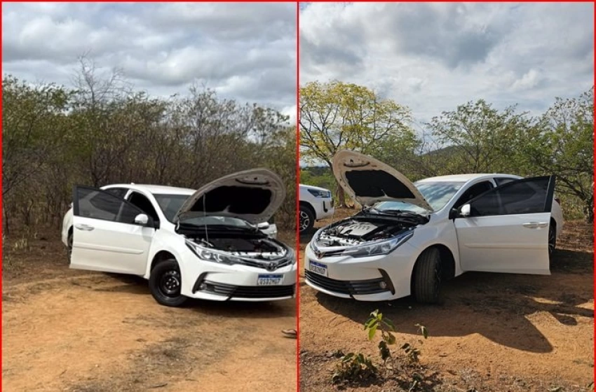 Imagem Veículo recuperado pela PM, em Pombal
