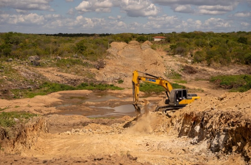 Imagem barragem Estrelo está situada na bacia do Riacho Estrelo, no município de Pombal