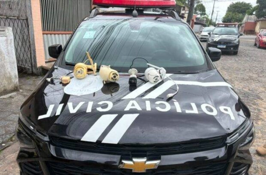 Imagem Câmeras apreendidas em ação da Polícia Civil