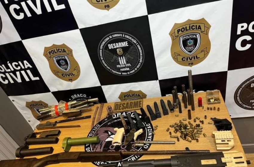 Imagem Armas de fogo e munições apreendidas em ação das Polícias