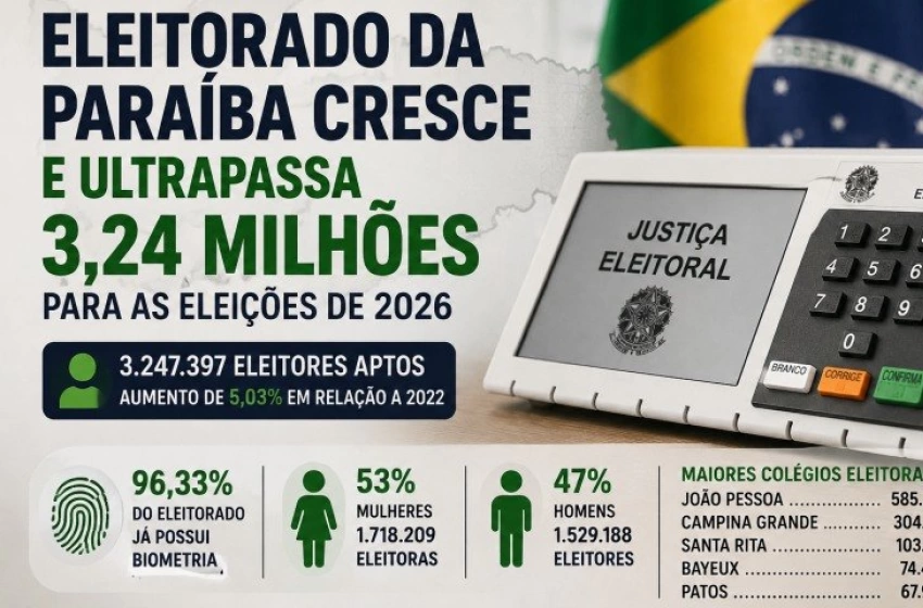 Imagem Cresce número de eleitor na Paraíba