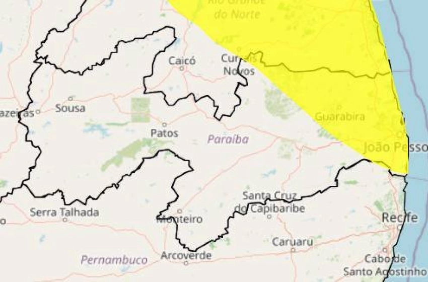 Imagem Alerta amarelo de chuvas intensas