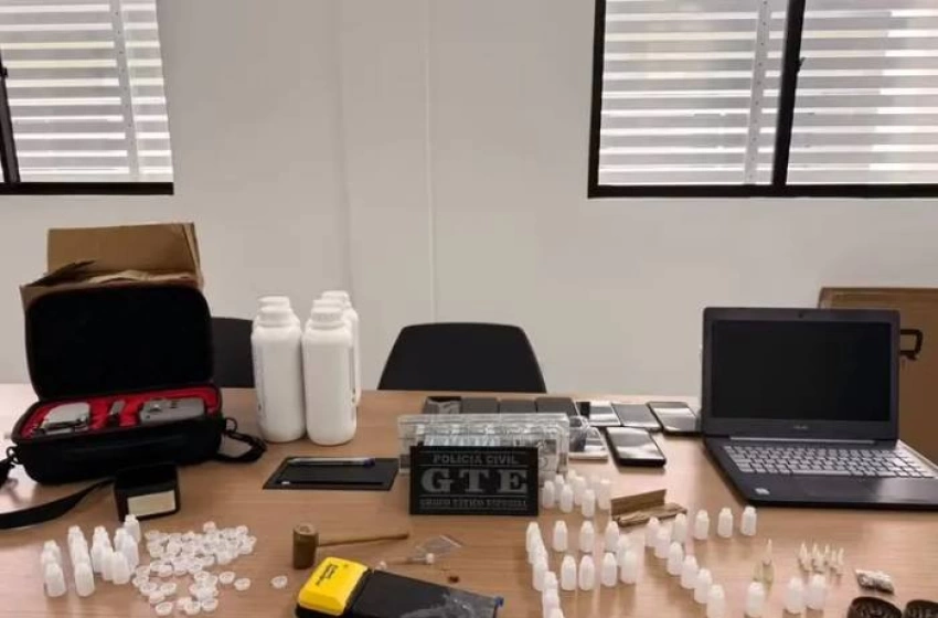 Imagem Material ilícito apreendido em ação da PC
