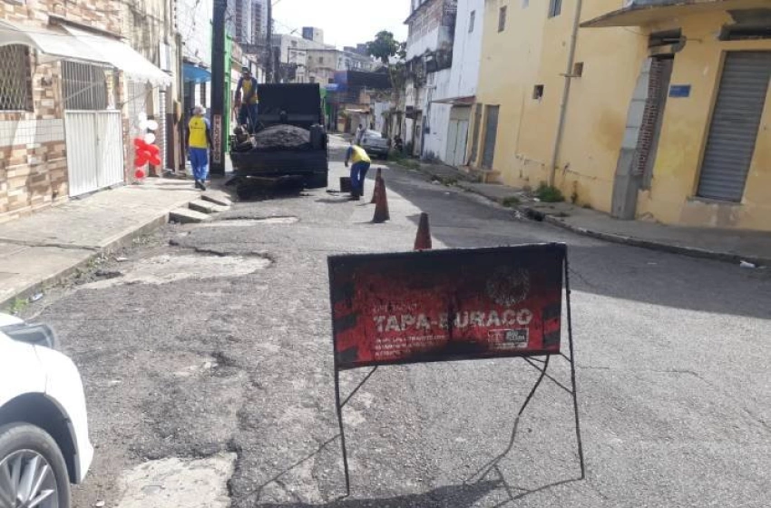 Imagem Operação tapa-buraco em JP