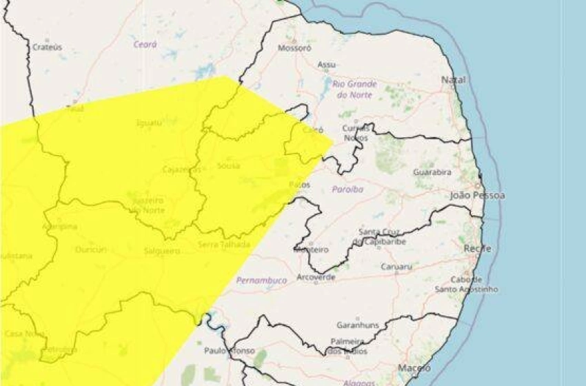 Imagem Alerta amarelo de baixa umidade do ar