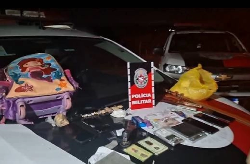 Imagem Material ilícito apreendido em ação da PM