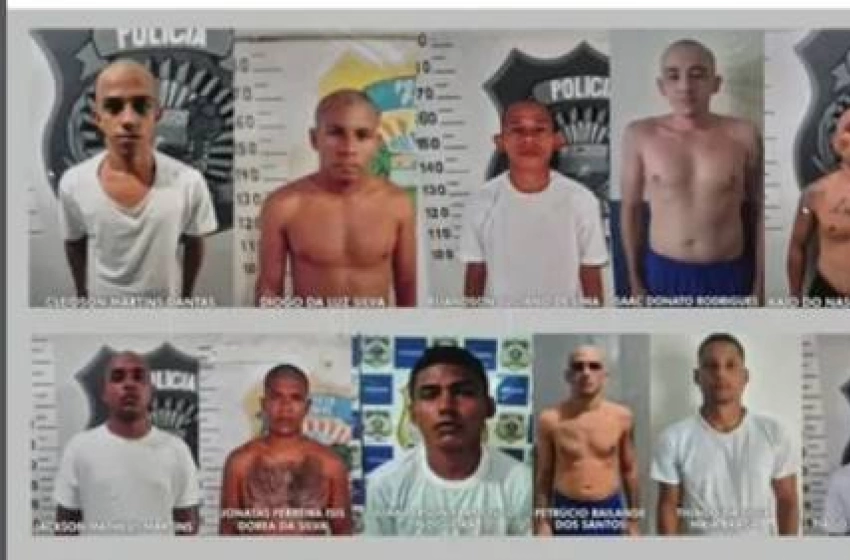 Imagem Onze detentos que fugiram da Penitenciária Rogério Coutinho Madruga