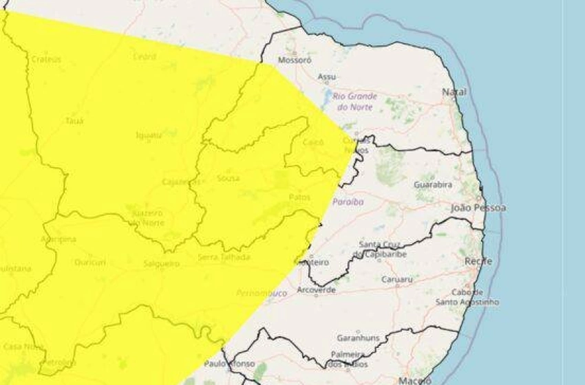 Imagem Alerta amarelo de baixa umidade do ar