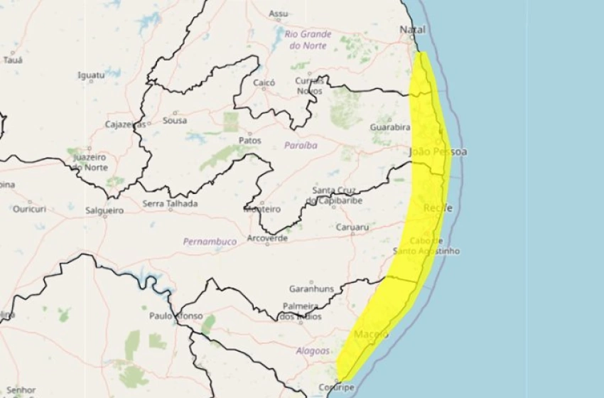 Imagem Alerta de chuvas intensas e ventos fortes para o Litoral