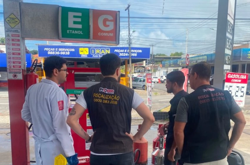 Imagem Fiscalização do Procon-JP em posto de combustível