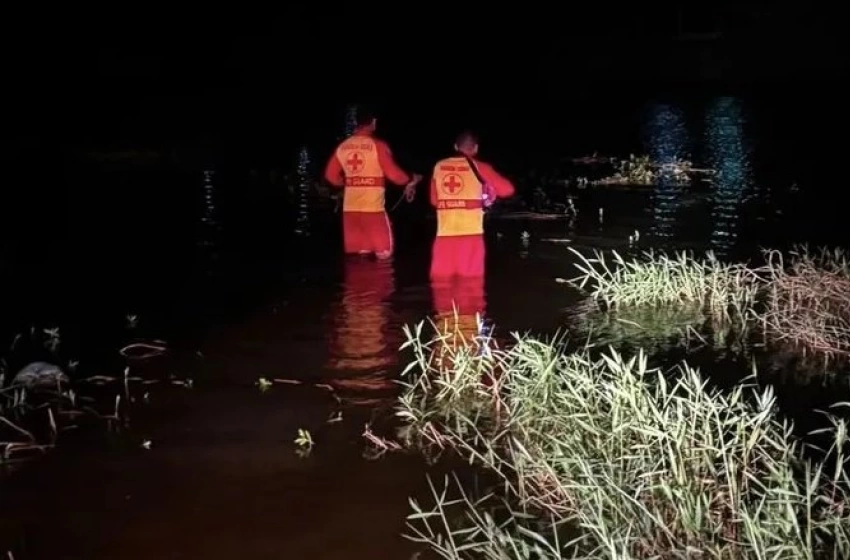 Imagem Imagem do corpo de bombeiros atuando no afogamento em açude no Sítio Lagoa de Serra, na zona rural de Araruna, no Curimataú paraibano