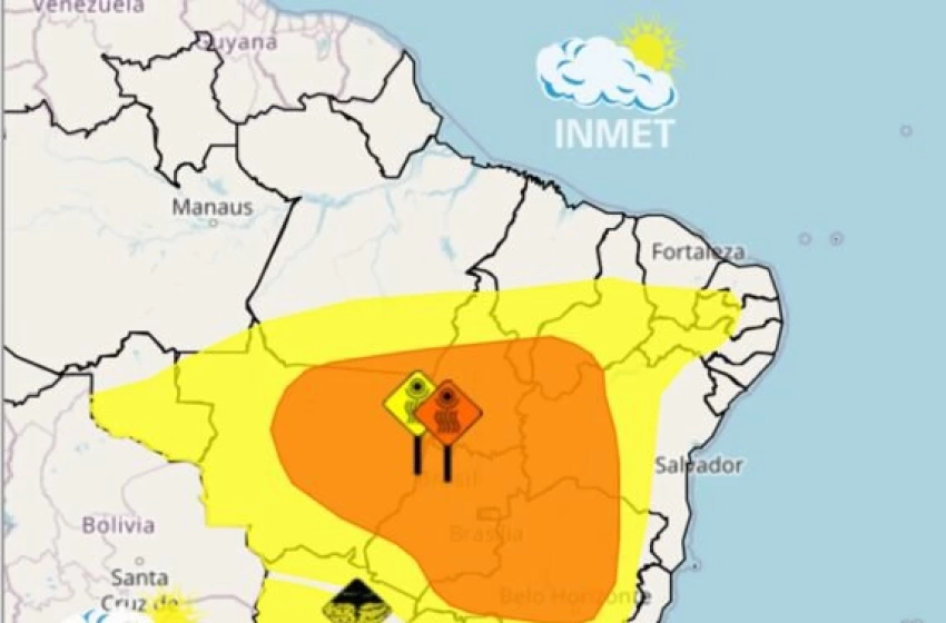 Imagem Alerta amarelo de baixa umidade do ar