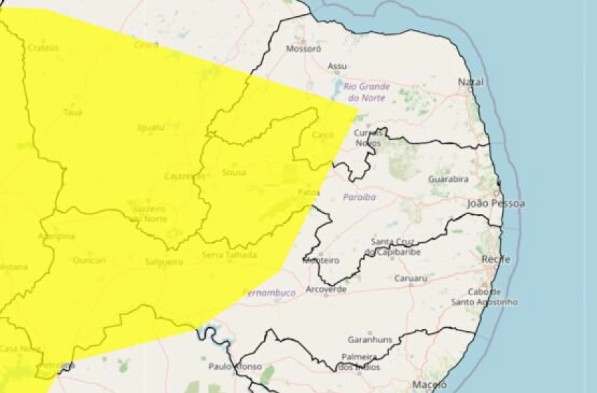 Imagem Alerta amarelo de baixa umidade do ar