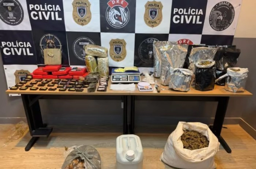 Imagem Vasta quantidade de drogas apreendidas