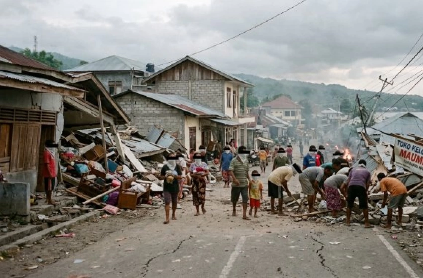 Imagem Terremoto de magnitude 7,7 na Indonésia