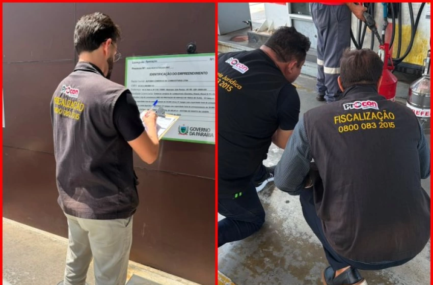 Imagem Fiscalização do Procon-JP em posto de combustível