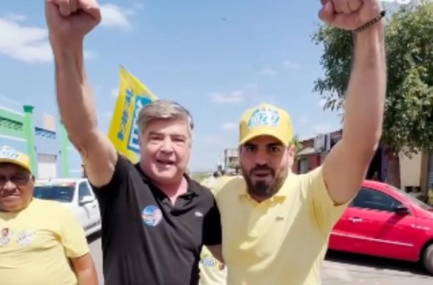 Imagem Deputado Wellington Roberto ao lado do prefeito Leomar