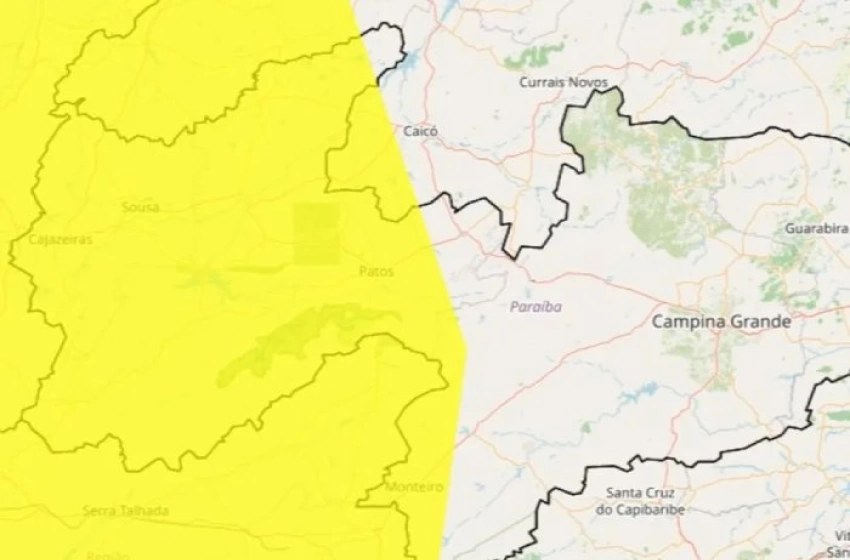 Imagem Alerta amarelo de baixa umidade do ar