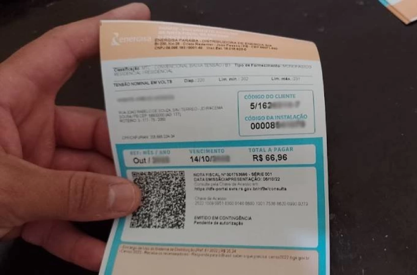Imagem Reajuste tarifário anual da Energisa Paraíba