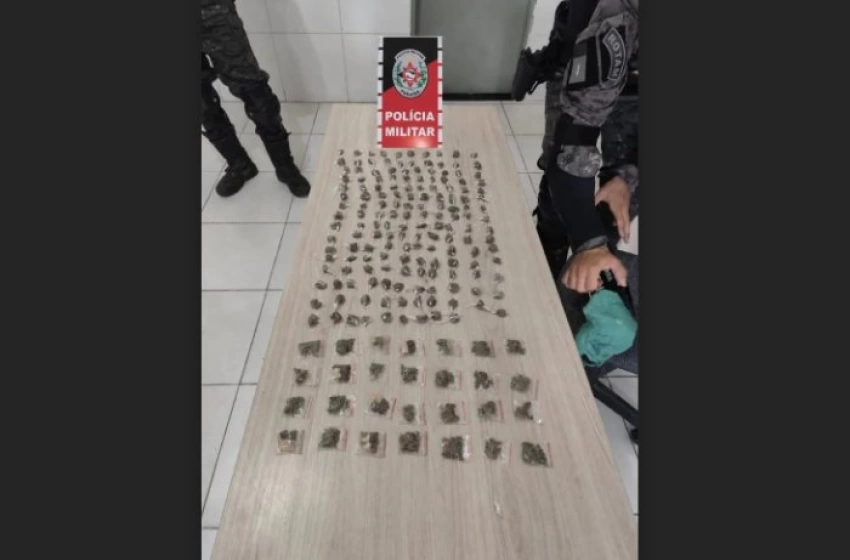 Imagem Drogas apreendidas em ação da PM