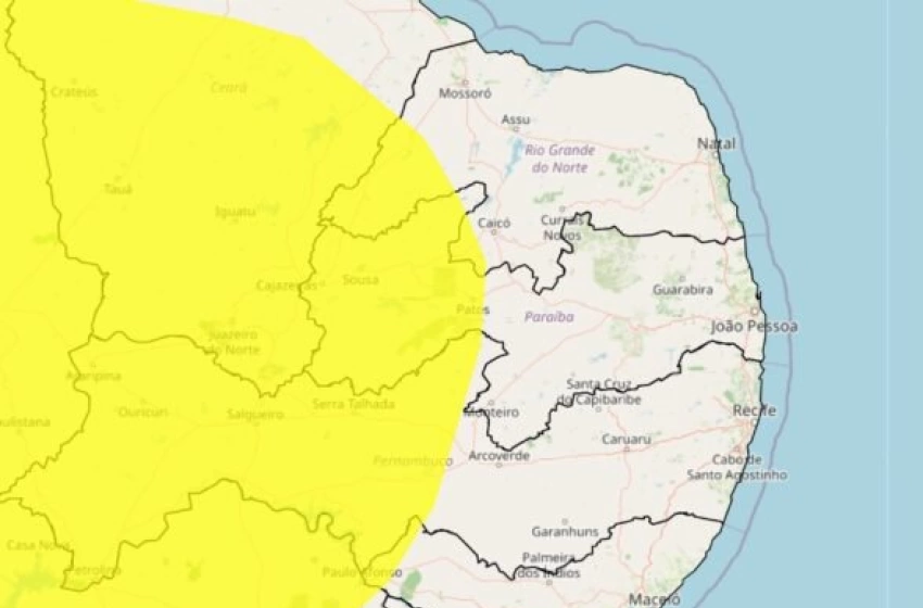 Imagem Alerta amarelo de baixa umidade do ar