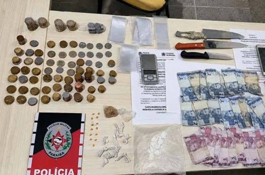 Imagem Material ilícito apreendido em ação da PM